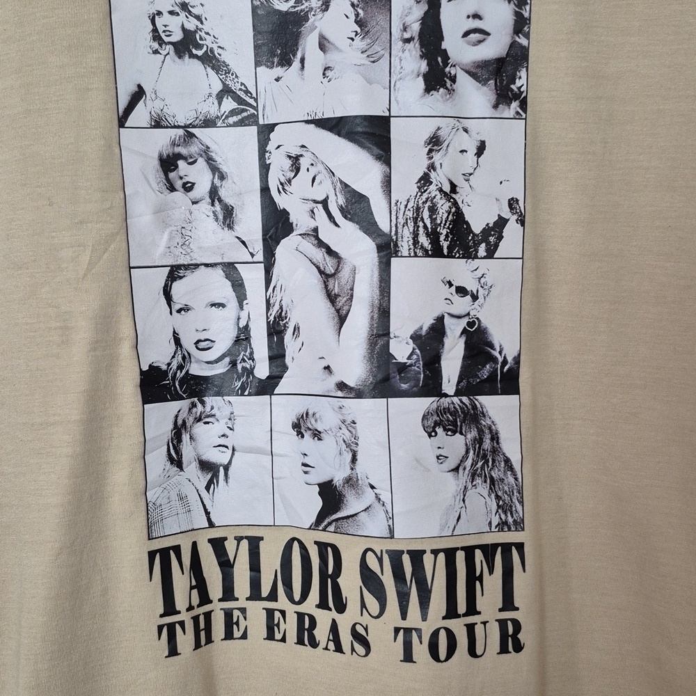 Taylor Swift Eras Tour 2023-2024 Beige Graphic Tee Size Medium - Picture 4 of 5